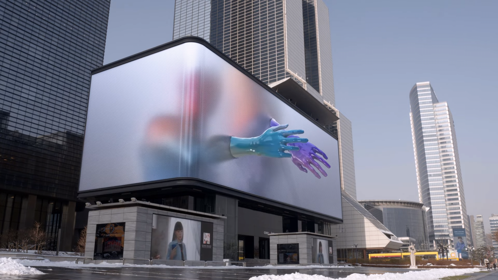 Công nghệ Naked Eye 3D được sử dụng trên các tòa nhà