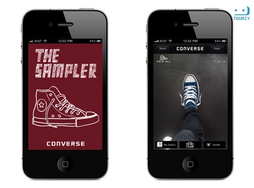 Khách hàng có thể thử giày qua ứng dụng của Converse